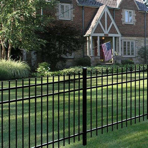 black metal house fence|black metal fence for backyard.